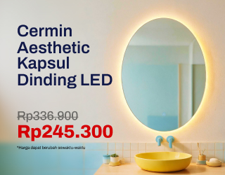 Cermin Aesthetic Kapsul Dinding LED